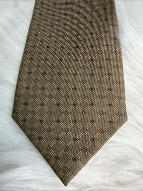 Nautica 100% Silk Classic Men's Brown Patterned Tie